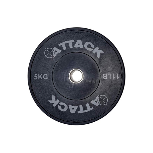 Attack Fitness Attack Strength Olympic Solid Rubber Black Bumper Plates 5kg